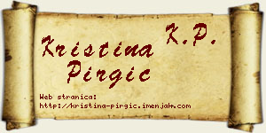 Kristina Pirgić vizit kartica